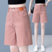 五分阔腿中裤 直筒牛仔裤 高腰显瘦百搭a字短裤 2025年新款 女夏薄款