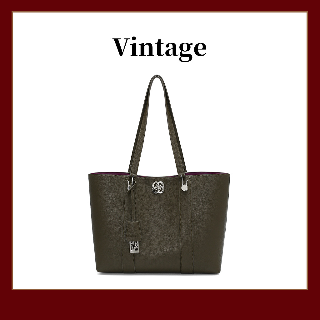 【佟丽娅同款】轻奢时尚复古质感百搭手提包单肩托特包包-V2132