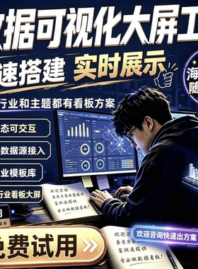 数据可视化大屏模板可视化大屏设计图表生产看板大屏定制bi领易云