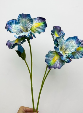 复古高档鸢尾花仿真花束假花摆设客厅餐桌花艺插花摆件家居装饰品