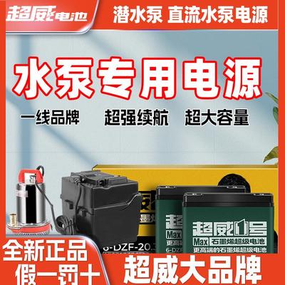 水泵专用电池直流潜水泵超威电瓶电动抽水机家用浇菜抽水泵12v