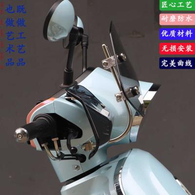 适用隆鑫无极SR150C改装前挡风玻璃加高护胸板防雨罩复古装饰配件