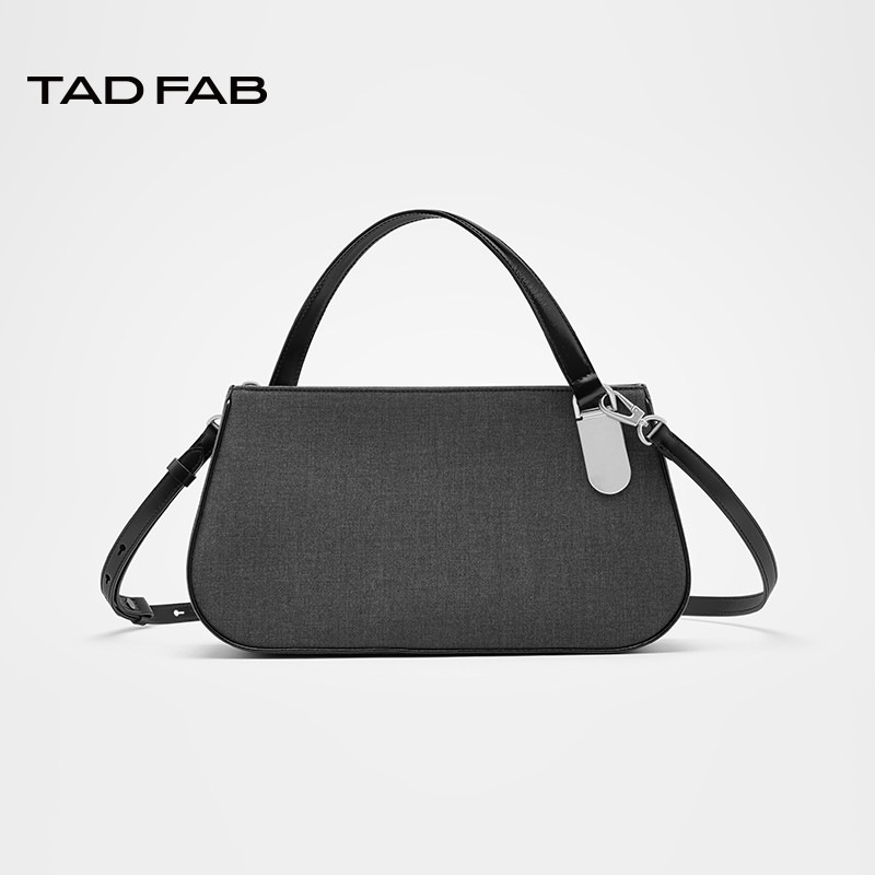 TAD FAB西装织物牛皮革中号ARC手袋