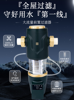 巴芮亚智能款前置家用过滤器反冲洗家用全屋中央净水316不锈钢