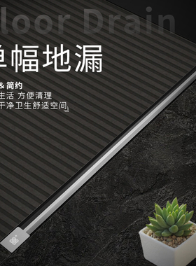 巴芮亚隐形单幅高档线型地漏极简约卫生间淋浴防臭防虫地漏B1X24