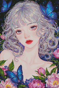 新疆长绒棉*七仙女锦彩婉清，100*70大格十字绣（精准印花）