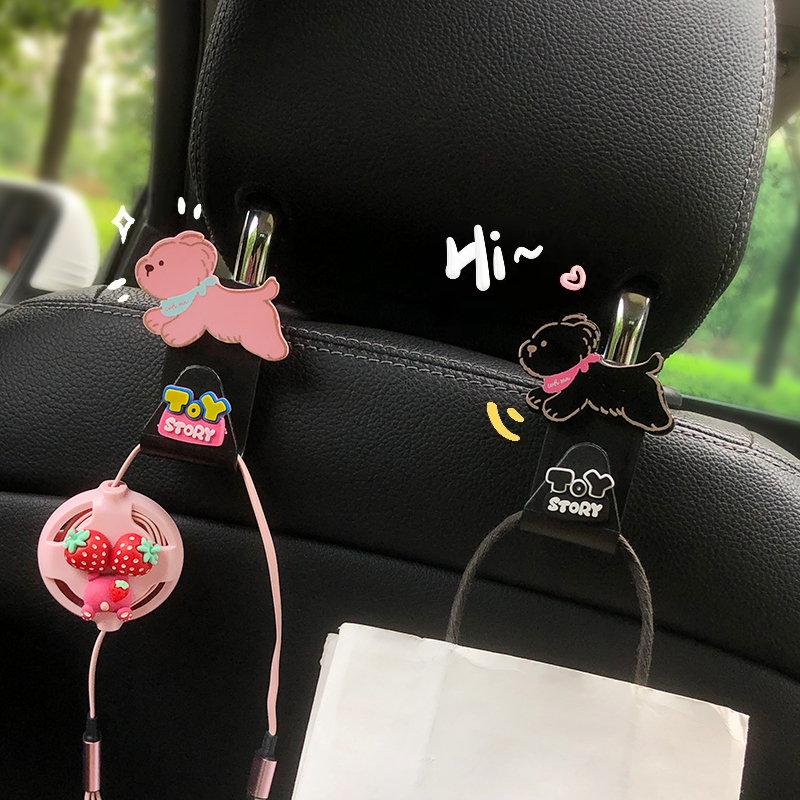 可爱西高地小狗车载椅背挂钩收纳