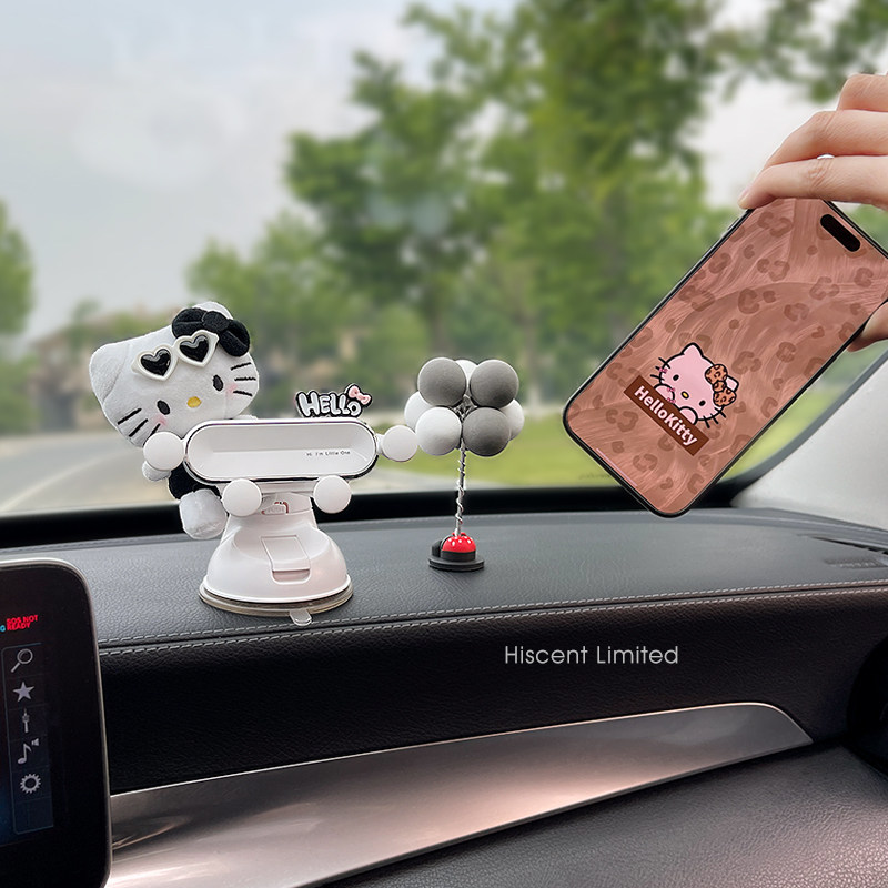 可爱KT猫汽车中控台吸盘支架
