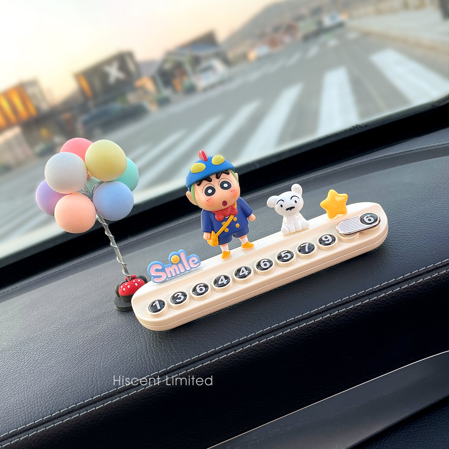 正版蜡笔小新车载停车号码牌