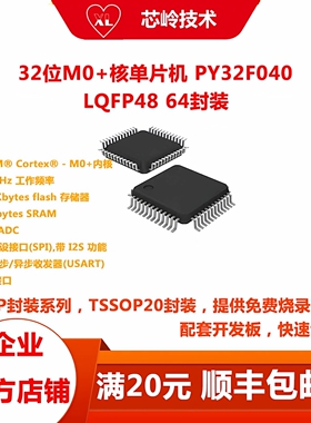 PY32F040 普冉32位MCU M0+内核 多种脚位封装 主频72M 带LCD驱动
