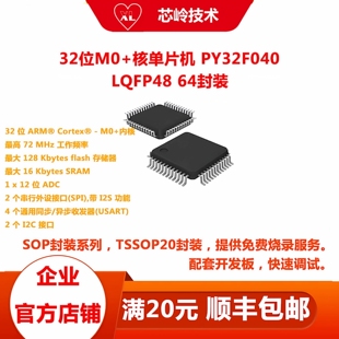 PY32F040 普冉32位MCU M0+内核 多种脚位封装 主频72M 带LCD驱动