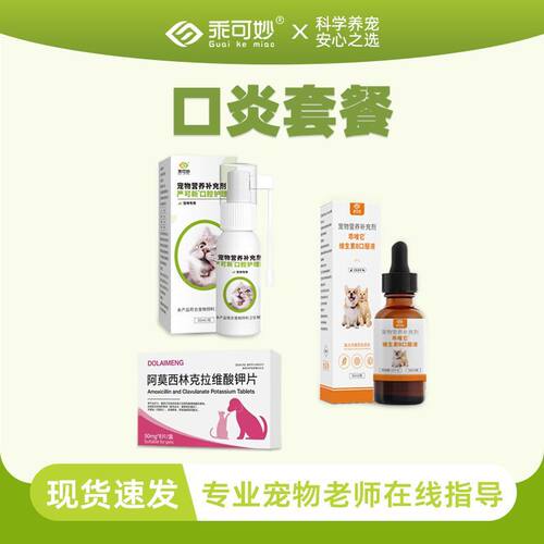 乖可妙猫狗口炎口臭套餐猫咪流口水狗狗牙龈红肿牙结石严可新口喷