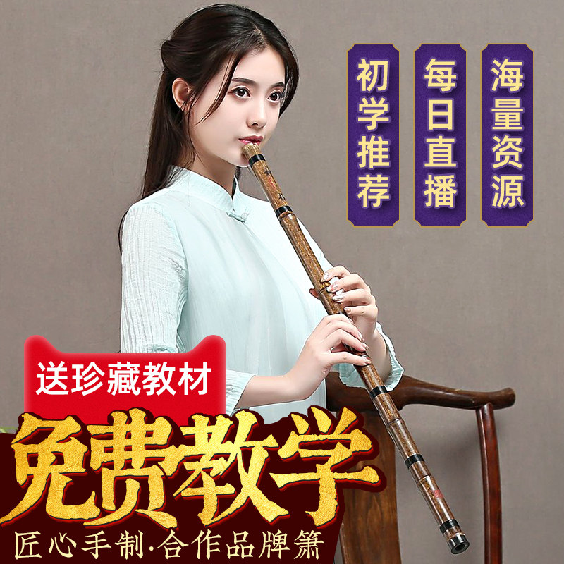 湛文兵八孔竹箫紫竹短箫专业演奏款 G调精制一节洞箫初学适用