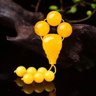 蜜蜡套装顶珠腰珠桶珠三通星月菩提金刚文玩配饰四件套佛头