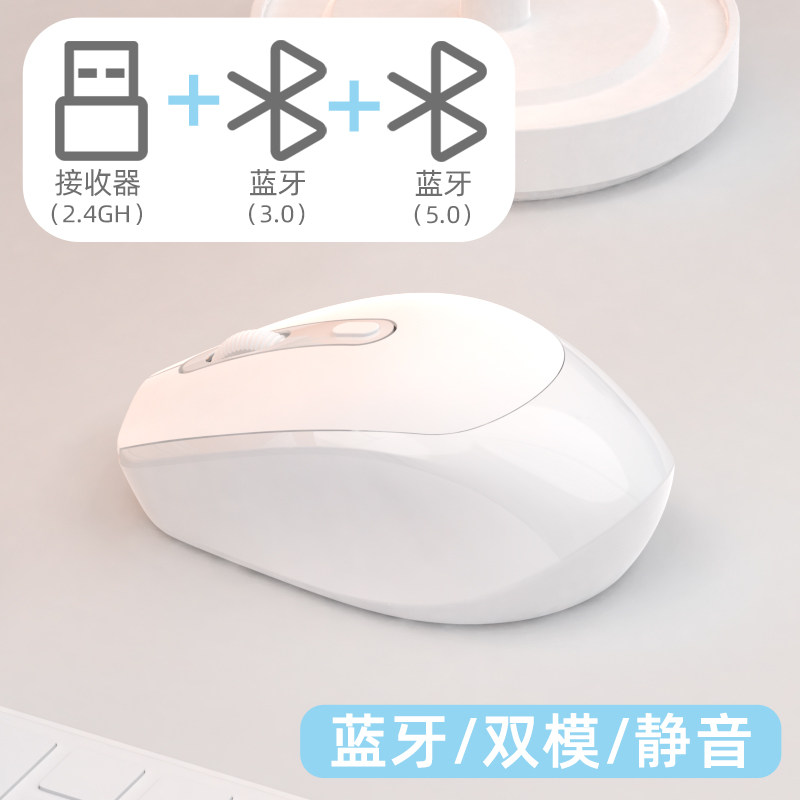 无线蓝牙鼠标可充电款静音女生高颜值ipad手机电脑平板通用三模版使用感如何?