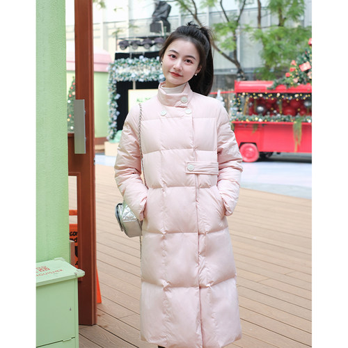 小娜椒小个子设计感长款羽绒服