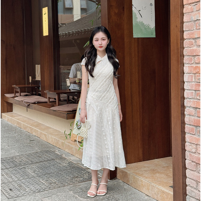 【杏花疏影】小娜椒小个子优雅气质高级感提花改良新中式连衣裙女