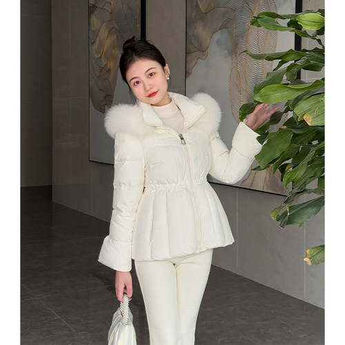 小娜椒小个子短款收腰羽绒服