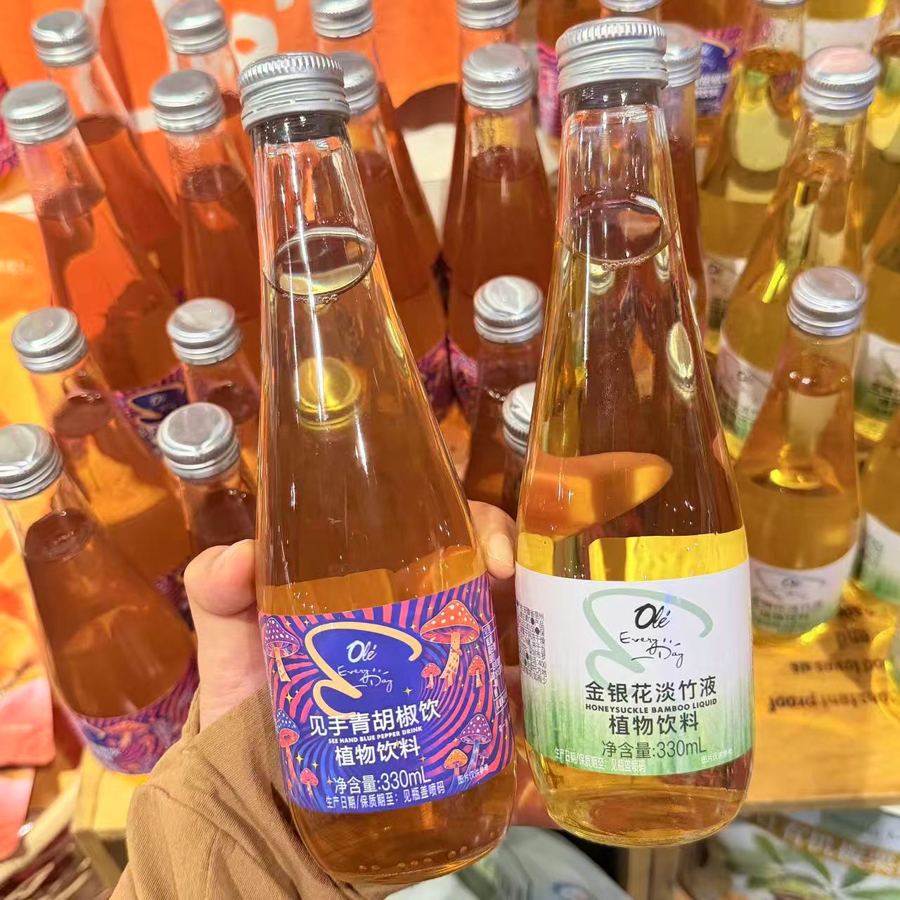 ole超市见手青胡椒饮金银花淡竹液植物饮料330ml图片