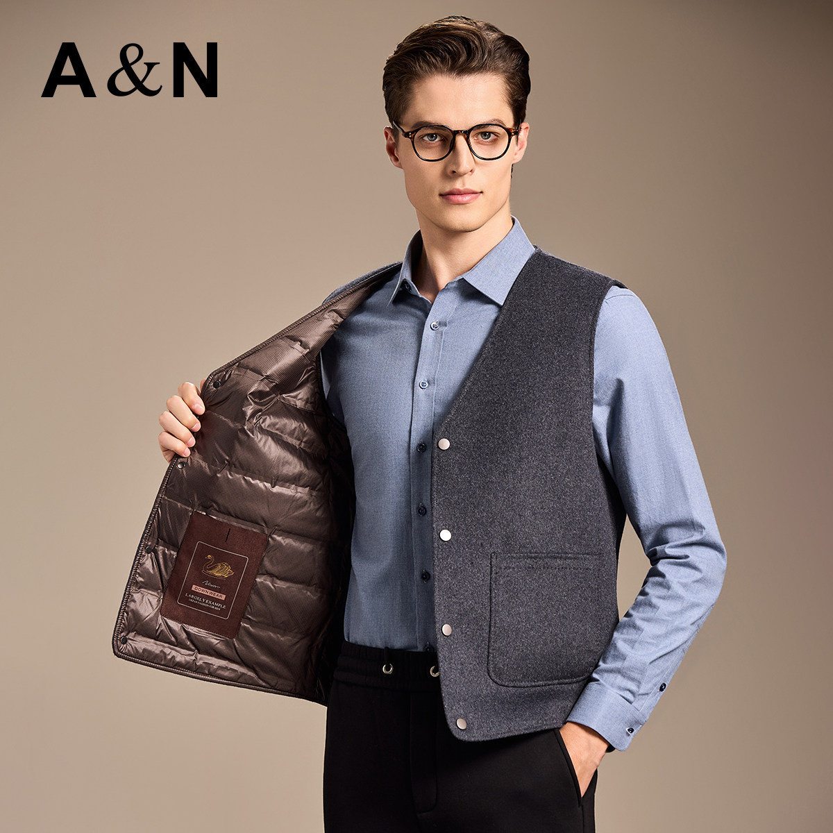 【羊毛羽绒马甲】秋冬保暖马甲男秋冬保暖羽绒背心马褂坎肩马夹,男装,常规马甲,淘宝优惠券,粉丝福利购,淘宝优惠卷