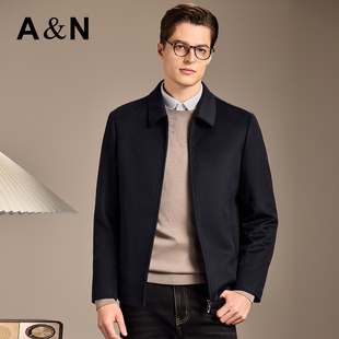 【90鹅绒内胆可拆卸】AntonNeal高档山羊绒羊毛呢夹克外套冬保暖