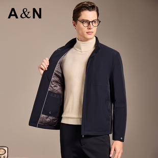 【90鹅绒&轻奢简约】AntonNeal轻薄羽绒服男休闲立领加厚夹克外套