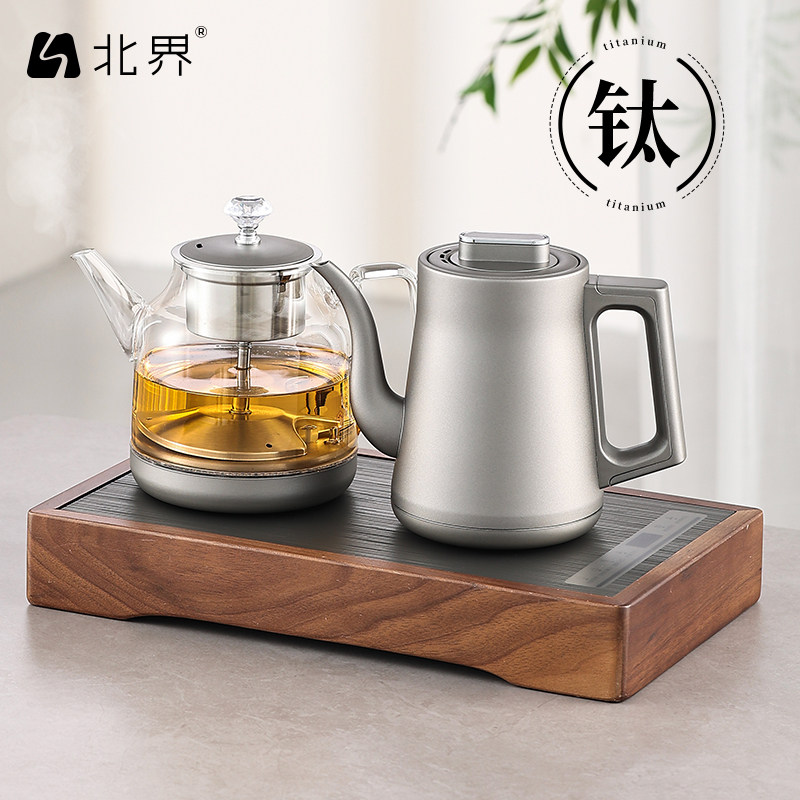 北界纯钛烧水壶全自动上水茶台嵌入一体泡茶专用保温电热烧水煮茶