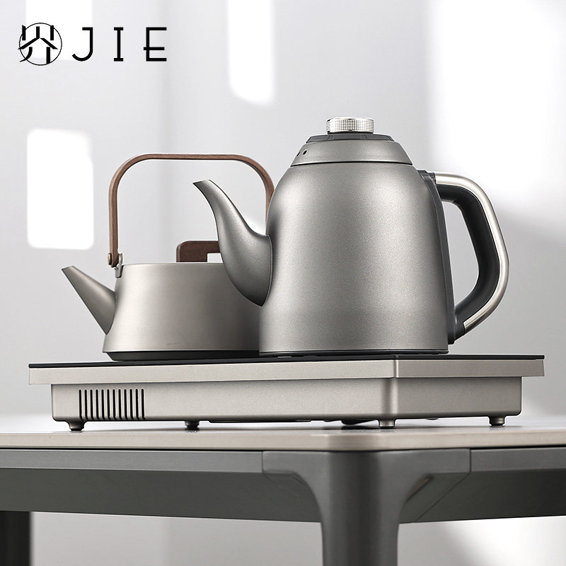纯钛自动上水烧水壶茶桌嵌入式泡茶专用黑晶炉煮茶保温一体快煮壶