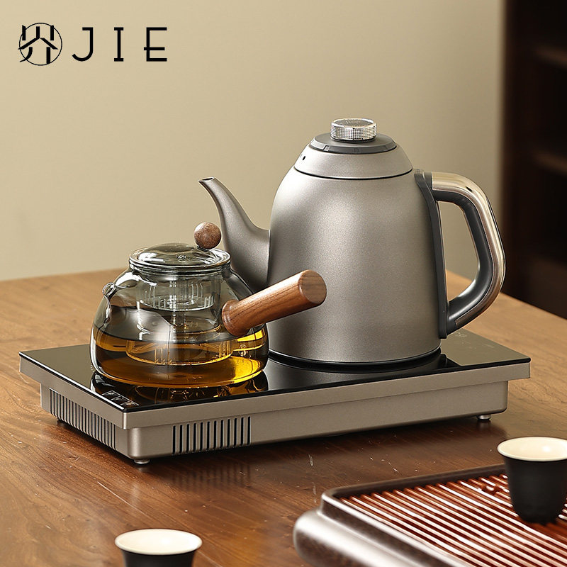 全自动上水纯钛烧水壶茶台嵌入式一体泡茶专用快煮壶黑晶炉煮茶器