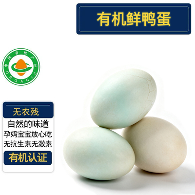 【新品】有机鲜鸭蛋有机认证无抗