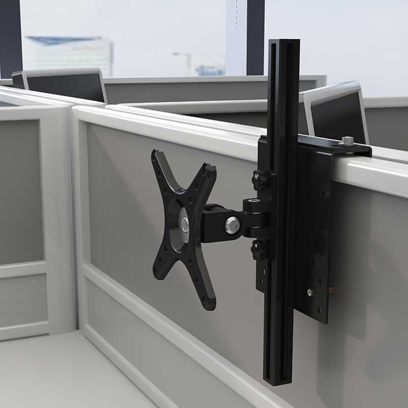 显示器挂架支架工业万向旋转电脑屏幕办公台2屏转角升降通用底座