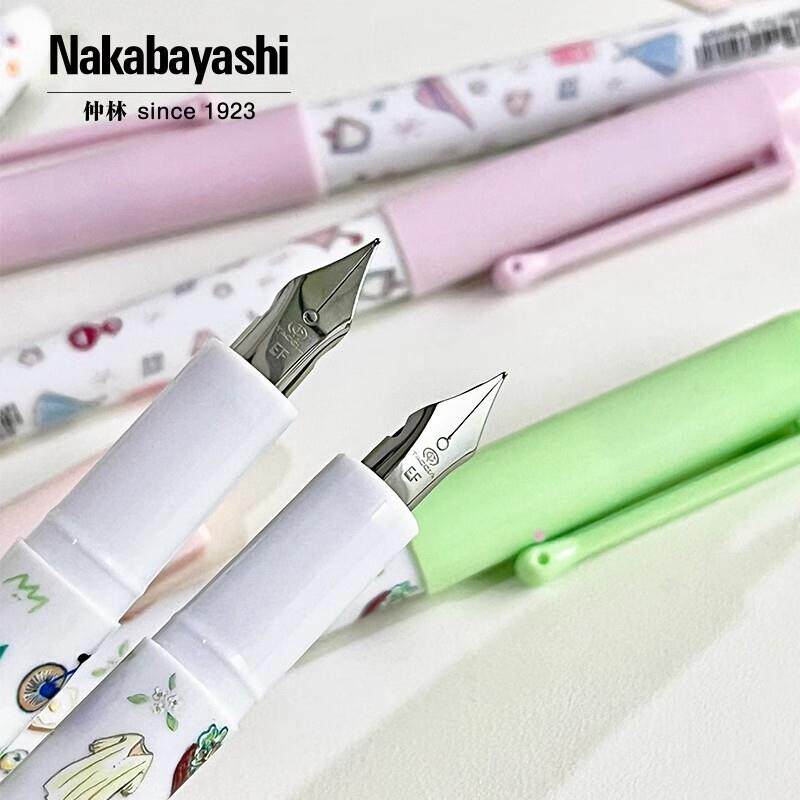 日本Nakabayashi仲林直液式钢笔卡通马岛系列免换墨囊小学生练字图片