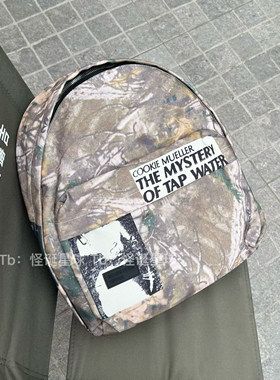 ERD富二代重磅Realtree树枝迷彩贴布拼接帆布双肩包背包