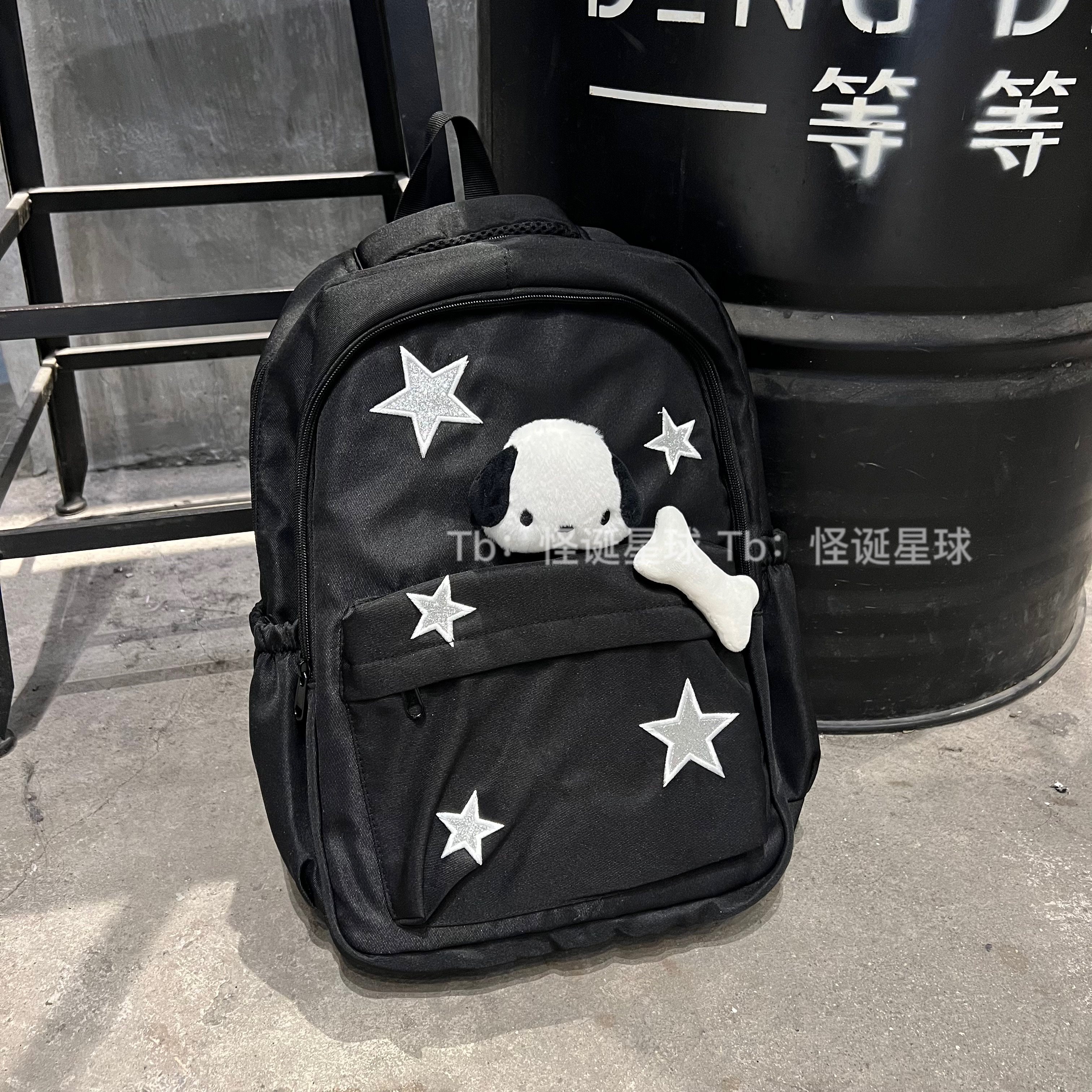 耐脏书包初中女生黑色双肩包女大容量高中生学院风女孩背包高颜值