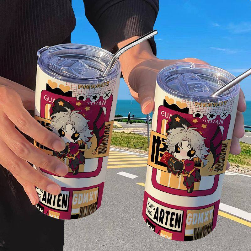 怪诞马戏团怪胎马戏团Pierrot保温杯带吸管随手杯咖啡杯ins高颜值,模玩/动漫/周边/娃圈三坑/桌游,动漫挂件/文具,淘宝优惠券,粉丝福利购,淘宝优惠卷