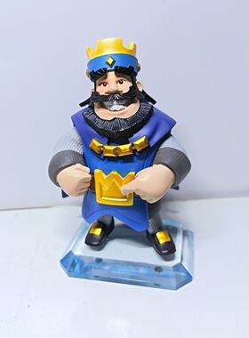 皇室战争部落冲突皇室战争 蓝色方国王公仔人偶手办模型玩具高12C