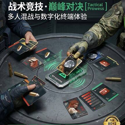 三角洲行动桌游卡牌三角洲81张战术卡牌桌游 含NFC启动卡 策略竞