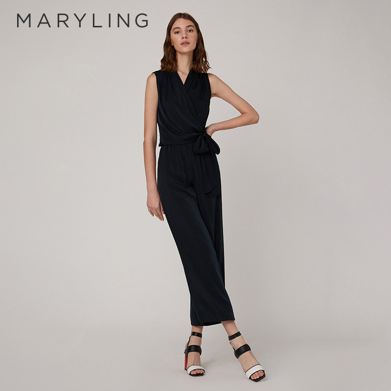 MARYLINGV领绑带无袖上衣图片