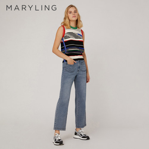 MARYLING无袖羊毛针织背心