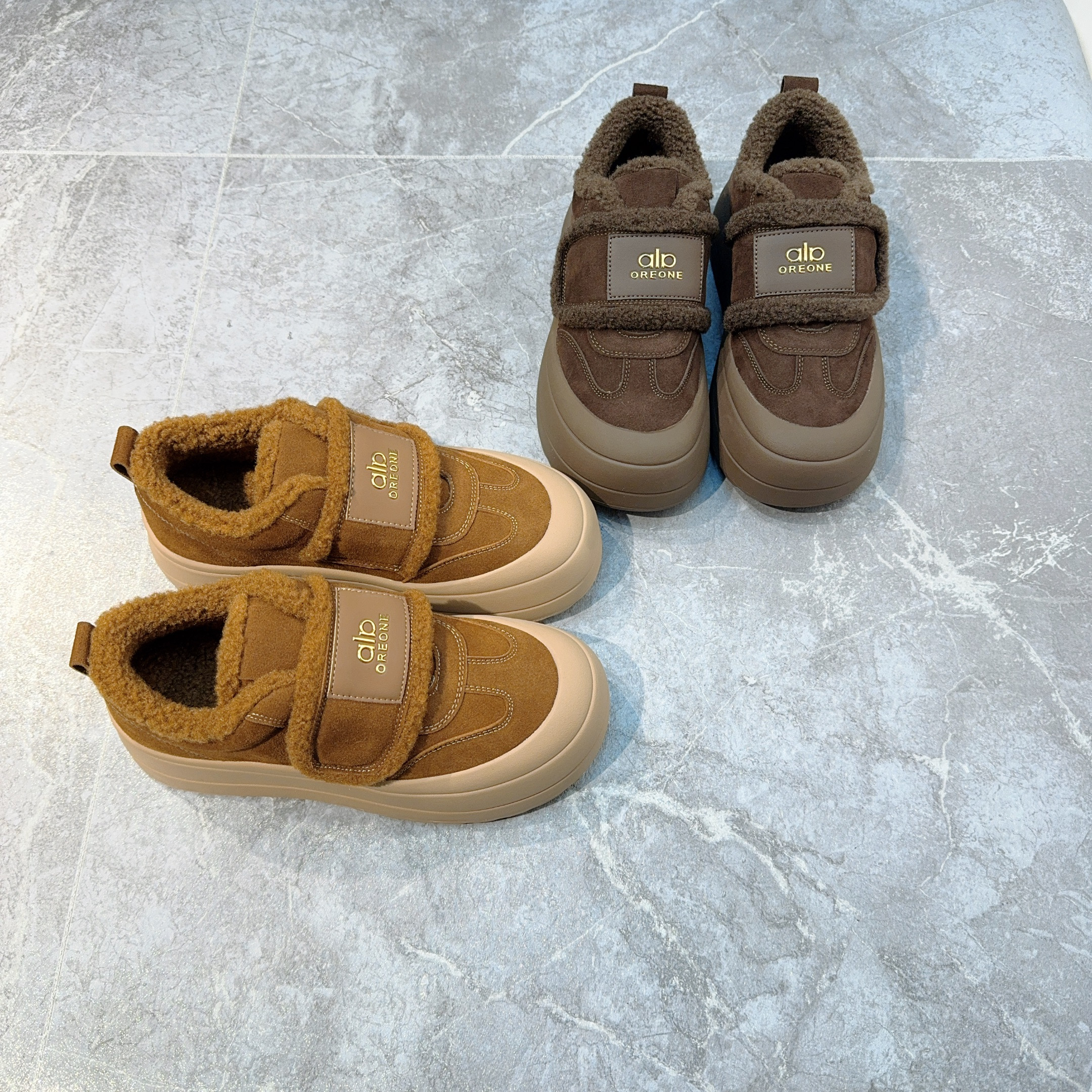 真皮羊毛雪地靴女2025冬季新款圆头厚底魔术贴加厚保暖牛皮棉鞋潮