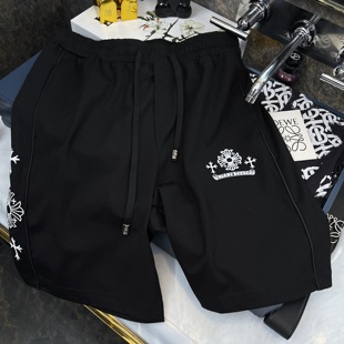 百搭刺绣运动沙滩裤 夏季 宽松炸街五分裤 男潮牌透气薄款 子 休闲短裤
