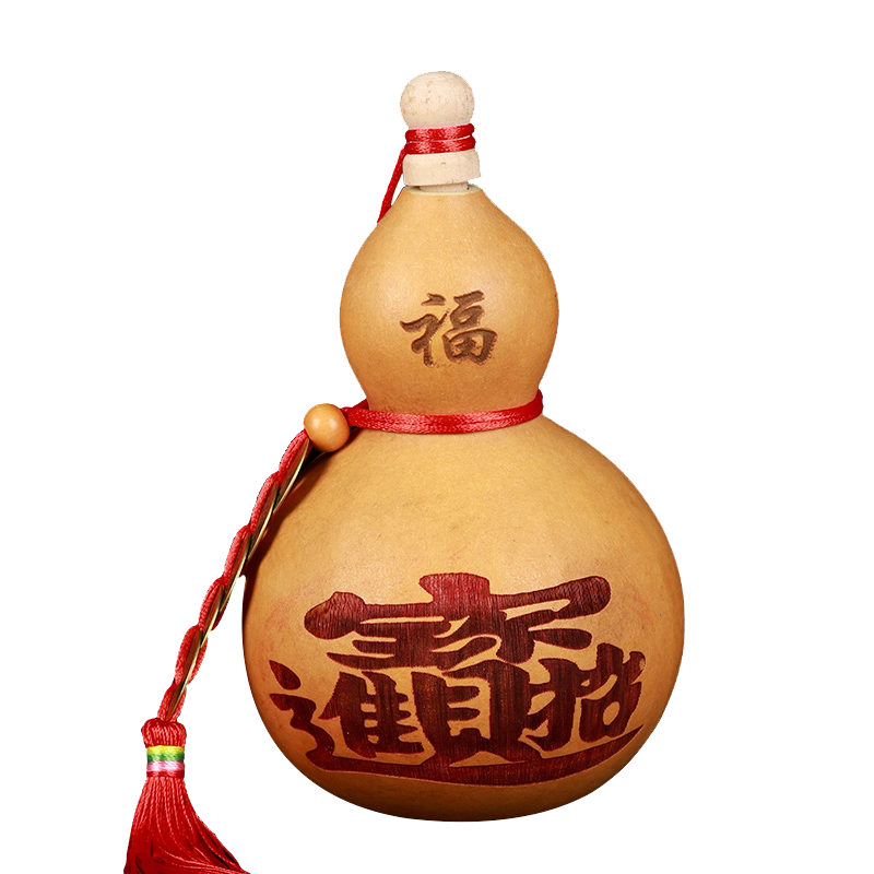 葫芦摆件天然八卦卧室门口带盖