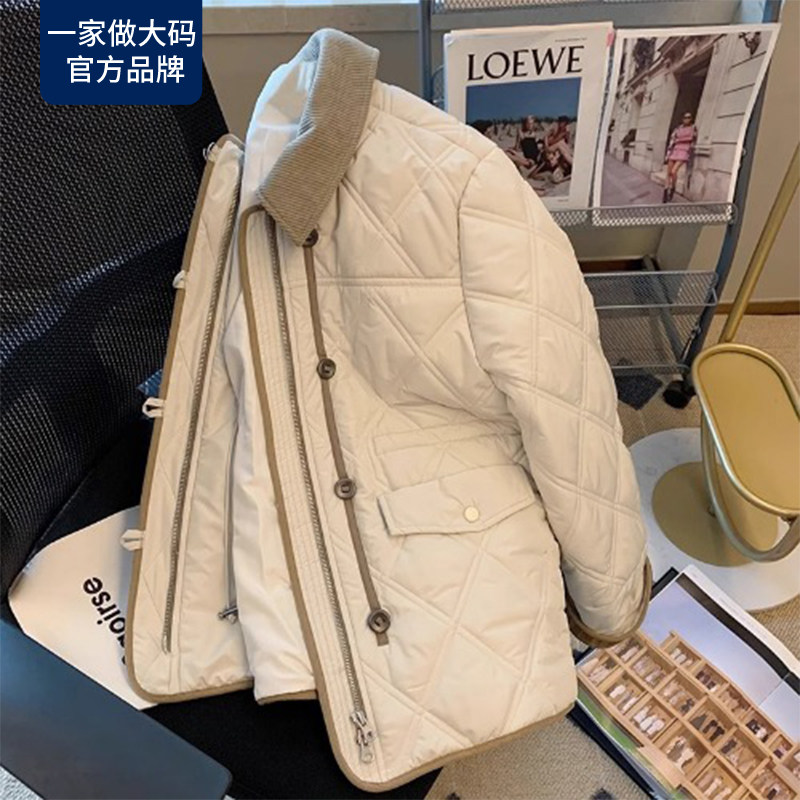 大码300斤翻领羽绒棉服男女秋冬季宽松轻薄保暖菱格棉衣潮流外套2,男装,棉衣,淘宝优惠券,粉丝福利购,淘宝优惠卷