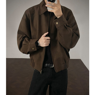 美式痞帅复古休闲夹克男女同款潮