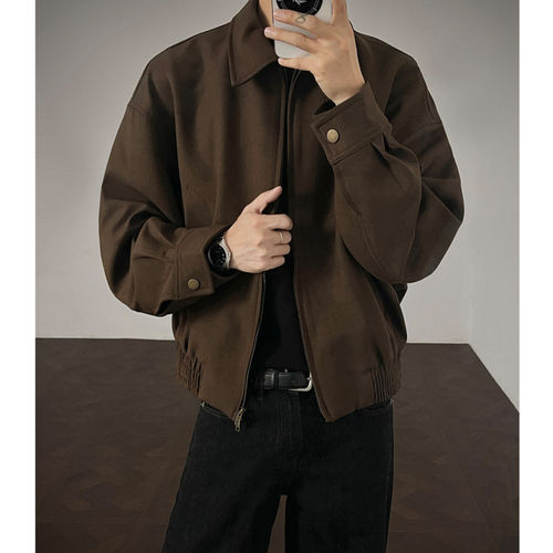 美式痞帅复古休闲夹克男女同款潮