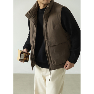 无袖 新款 情侣羽绒背心保暖外套 2025冬季 轻薄立领羽绒马甲男女同款