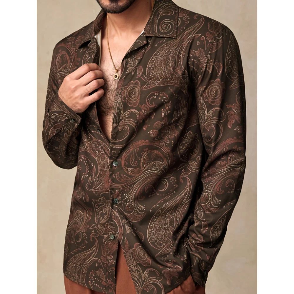 Men's Floral Patterned Paisley 3D Printed Irregular Pattern