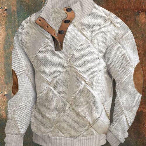 Color blocked long sleeved sweatshirt 立领长袖单排扣拼色卫衣