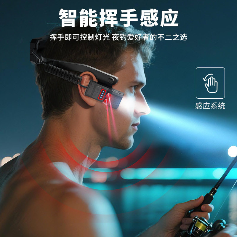 新款可拆卸感应头灯轻量