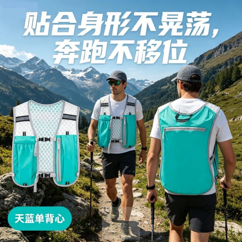 登山马甲包骑行徒步背心包跑步手机袋户外轻便运动收纳背包水壶包